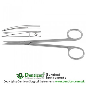 Sanvenero Dissecting Scissor Curved Stainless Steel, 14 cm - 5 1/2"